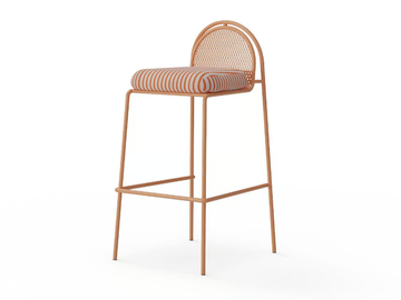 RIVIERA - Stainless steel barstool with back by Mambo Unlimited Ideas - view 2